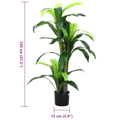 vidaXL Heim & Garten Drachenbaum künstlich 120 cm grün 36 Blätter