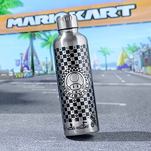 Paladone Mario Kart Metallwasserflasche Grau 500 ml