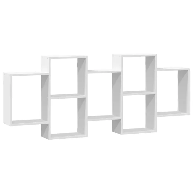 vidaXL Wandregal Weiß 159x18x65 cm Holzwerkstoff schwebend