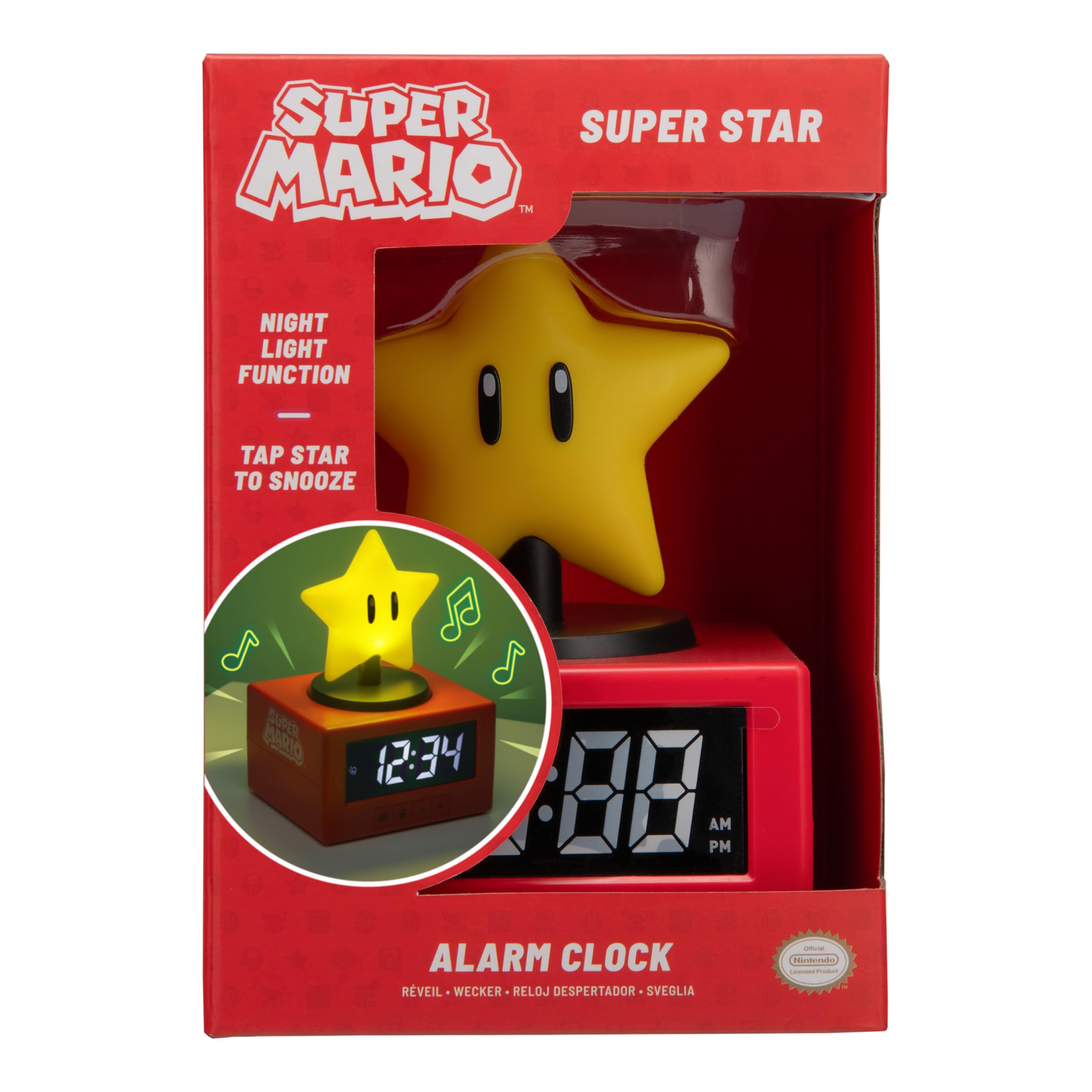 Paladone Nintendo Super Star Wecker Nachtlicht 15 cm Figur
