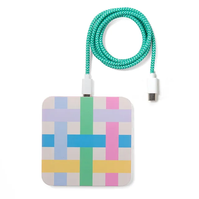 Kikkerland Inkerie Wireless Charger Grid Ladegerät 15W bunt