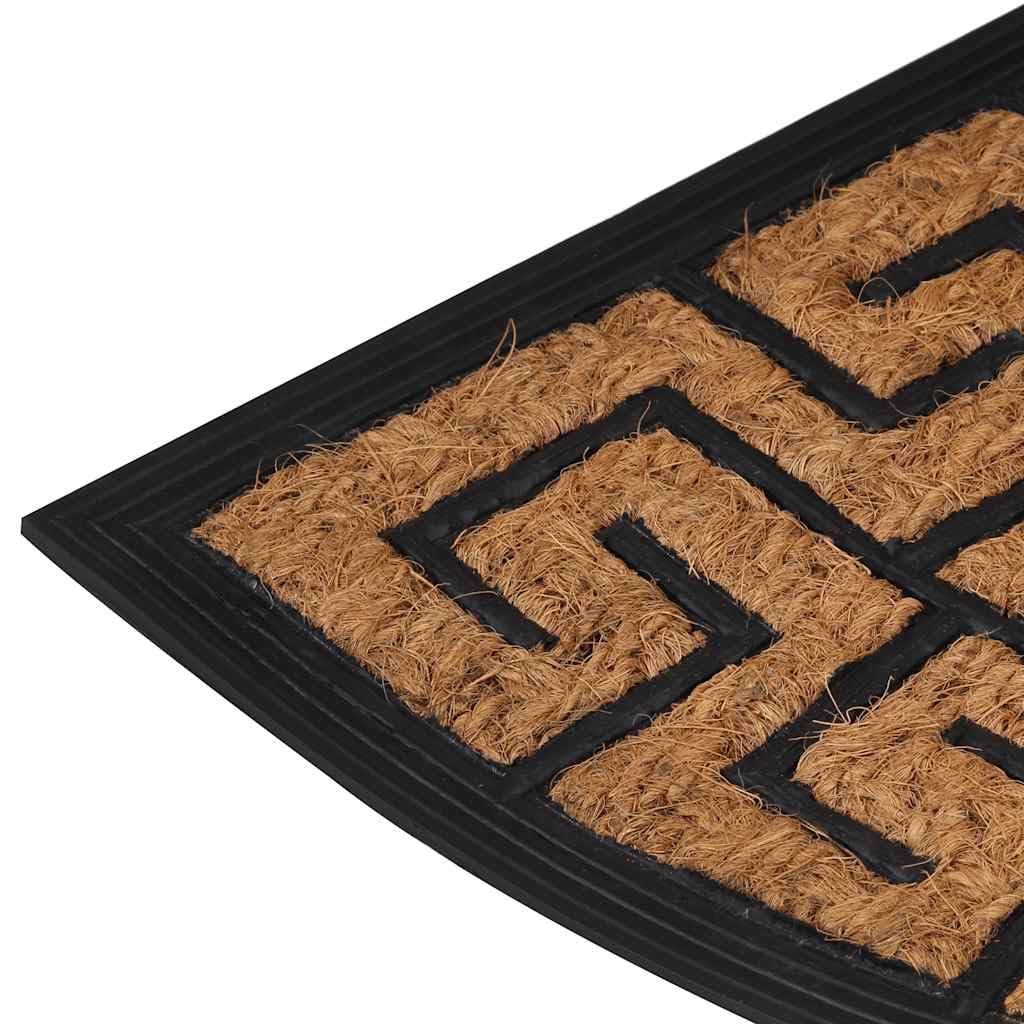vidaXL Heim & Garten Fußmatte Halbrund 45x75 cm Kokos Gummi