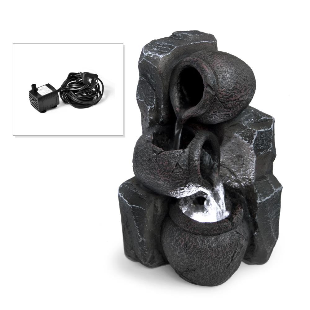 Serenelife Tischbrunnen 27 cm mit Pumpe für innen-außen