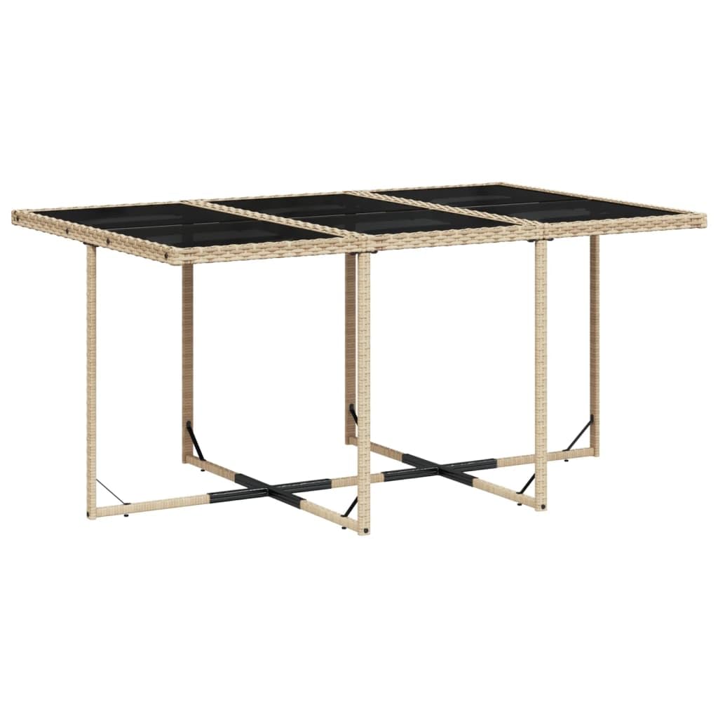 vidaXL Garten-Essgruppe Poly Rattan 10-Sitzer Beige mit Kissen