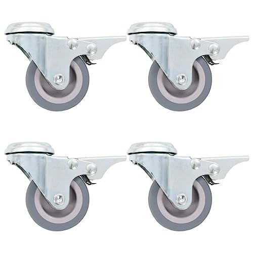 vidaXL Lenkrollen 50 mm 4 Stück Doppelbremse Bolzenloch
