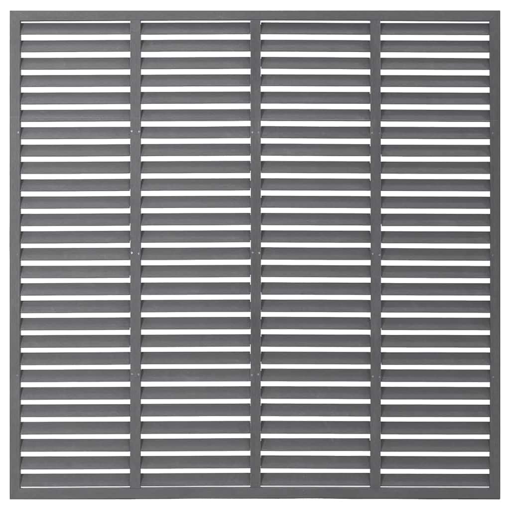 vidaXL Lamellenzaun Sichtschutzzaun grau WPC 180x180 cm