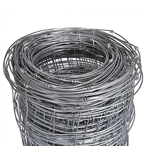 vidaXL Heim & Garten Gartenzaun 50x1 m Silbern Verzinkt