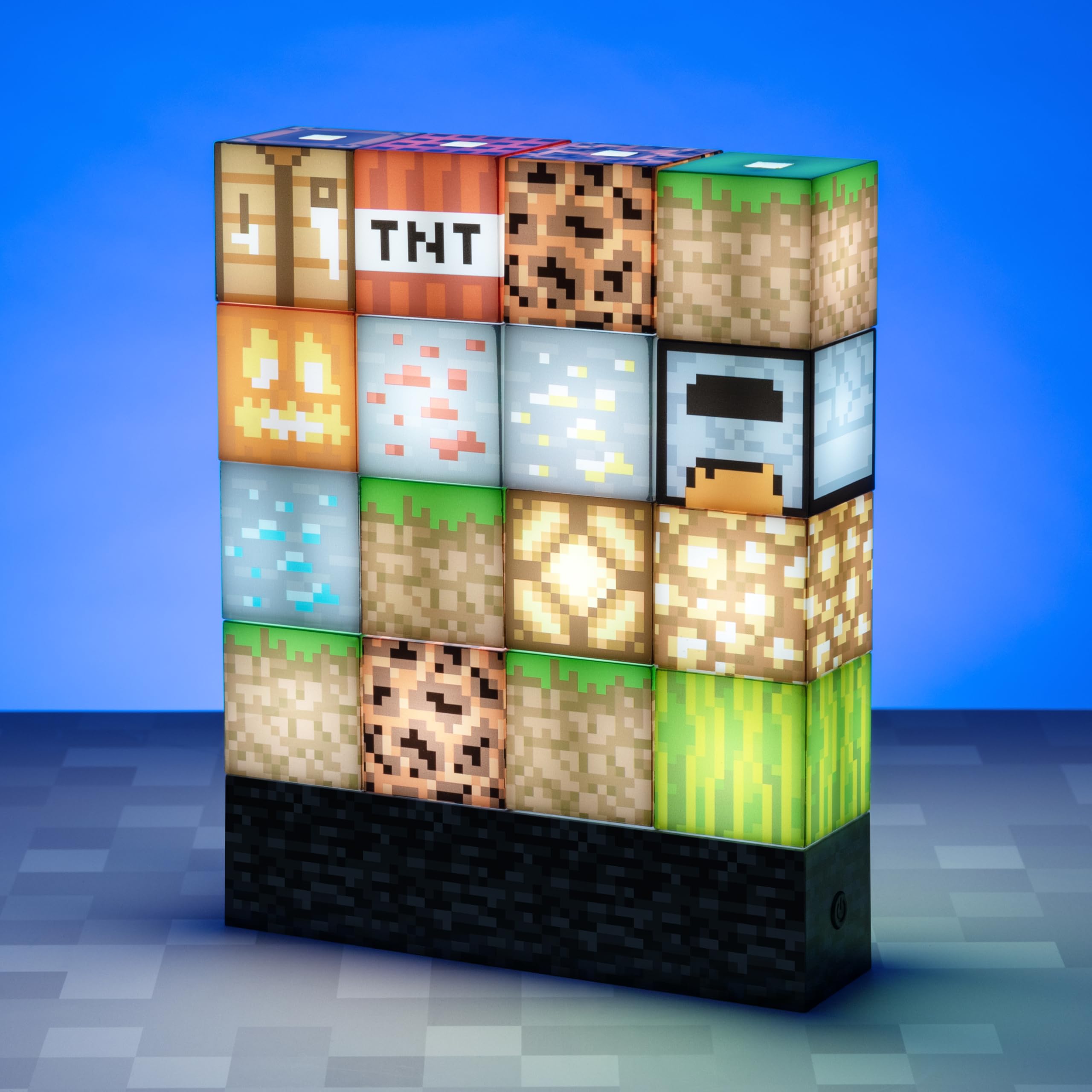 Paladone Lighting Minecraft Baulampe 16 Lichtblöcke Tischlampe