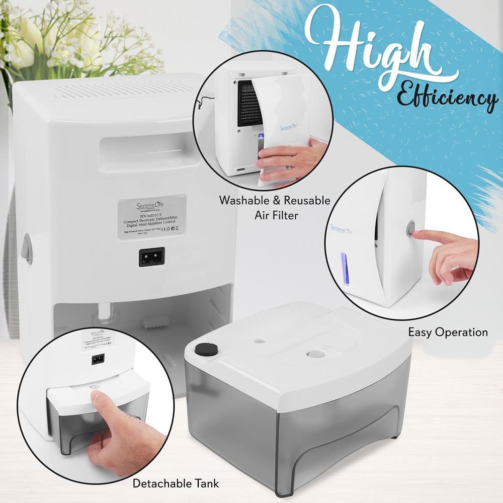 Serenelife DeHumidifiers Luftentfeuchter kompakt elektrisch leise