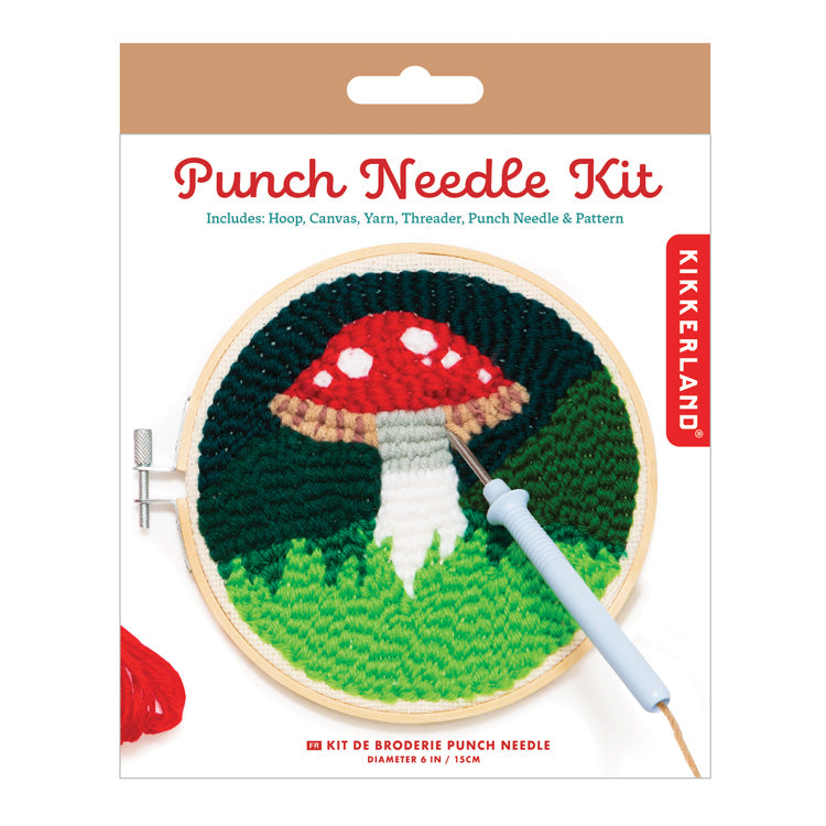 Kikkerland Crafters Mushroom Punch Needle Kit Anfänger