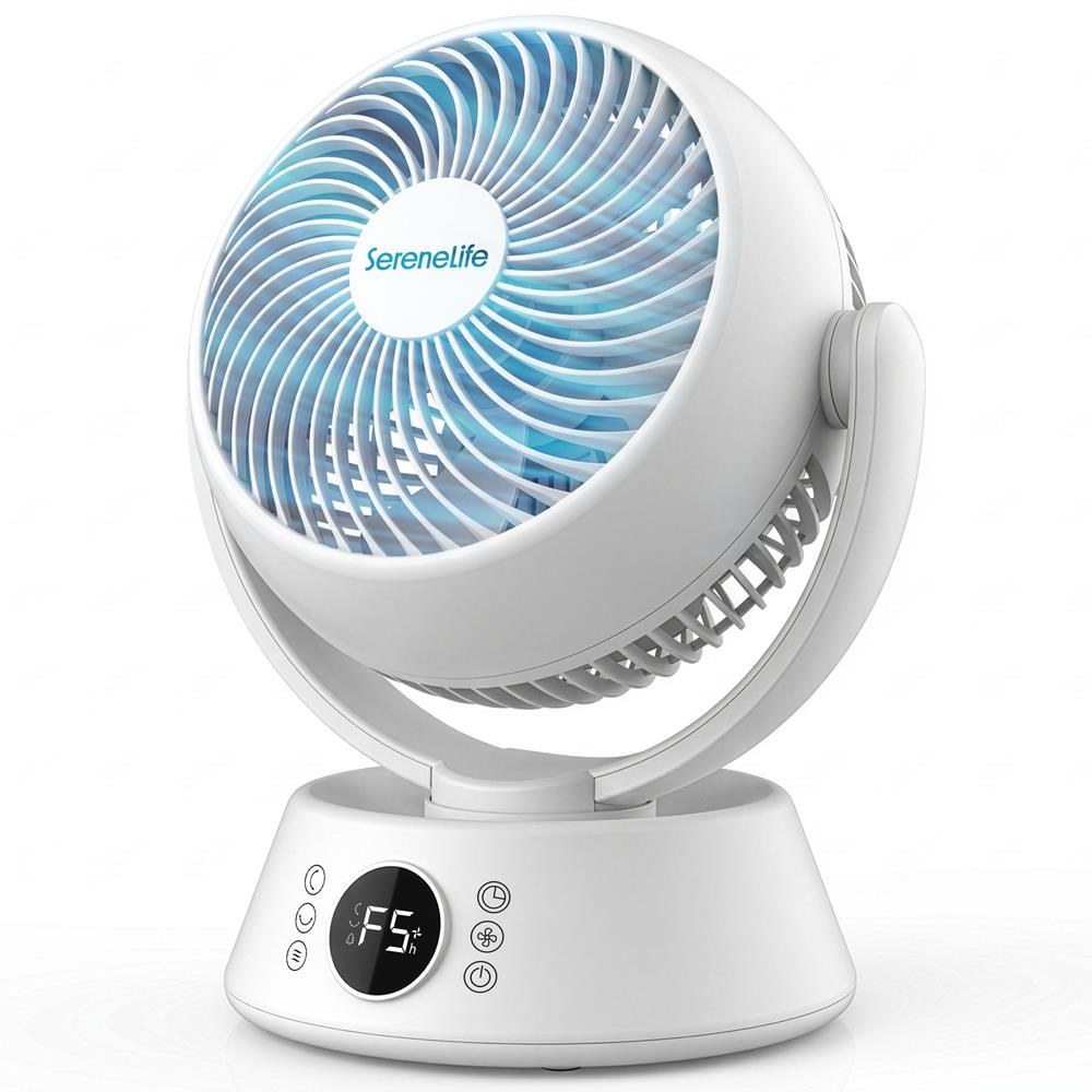 SereneLife Standventilator Tischventilator weiß 6 Stufen leise