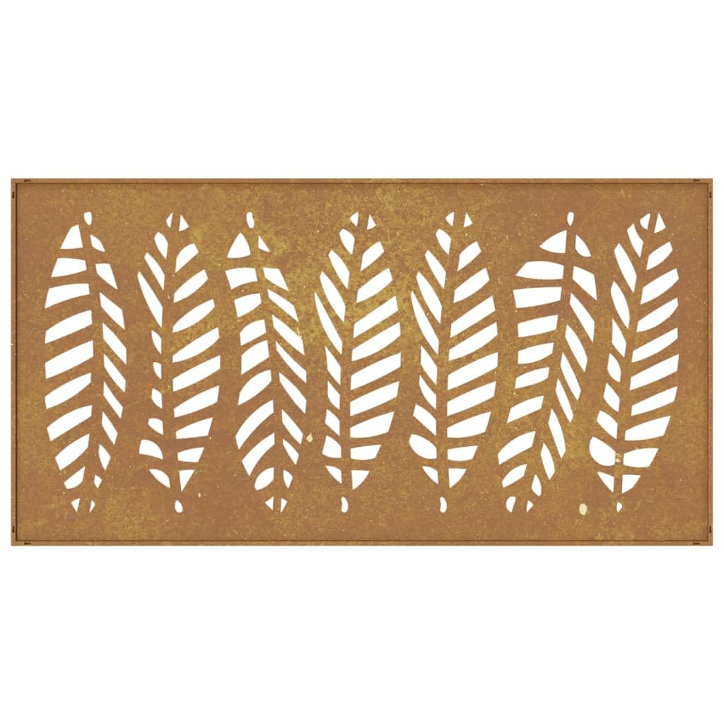 vidaXL Heim & Garten Wanddeko 105x55 cm Cortenstahl Blatt Rost