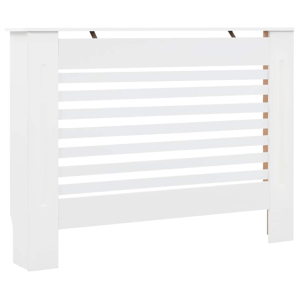 vidaXL Heimwerkerbedarf Heizkörperabdeckung 112 cm Weiß MDF