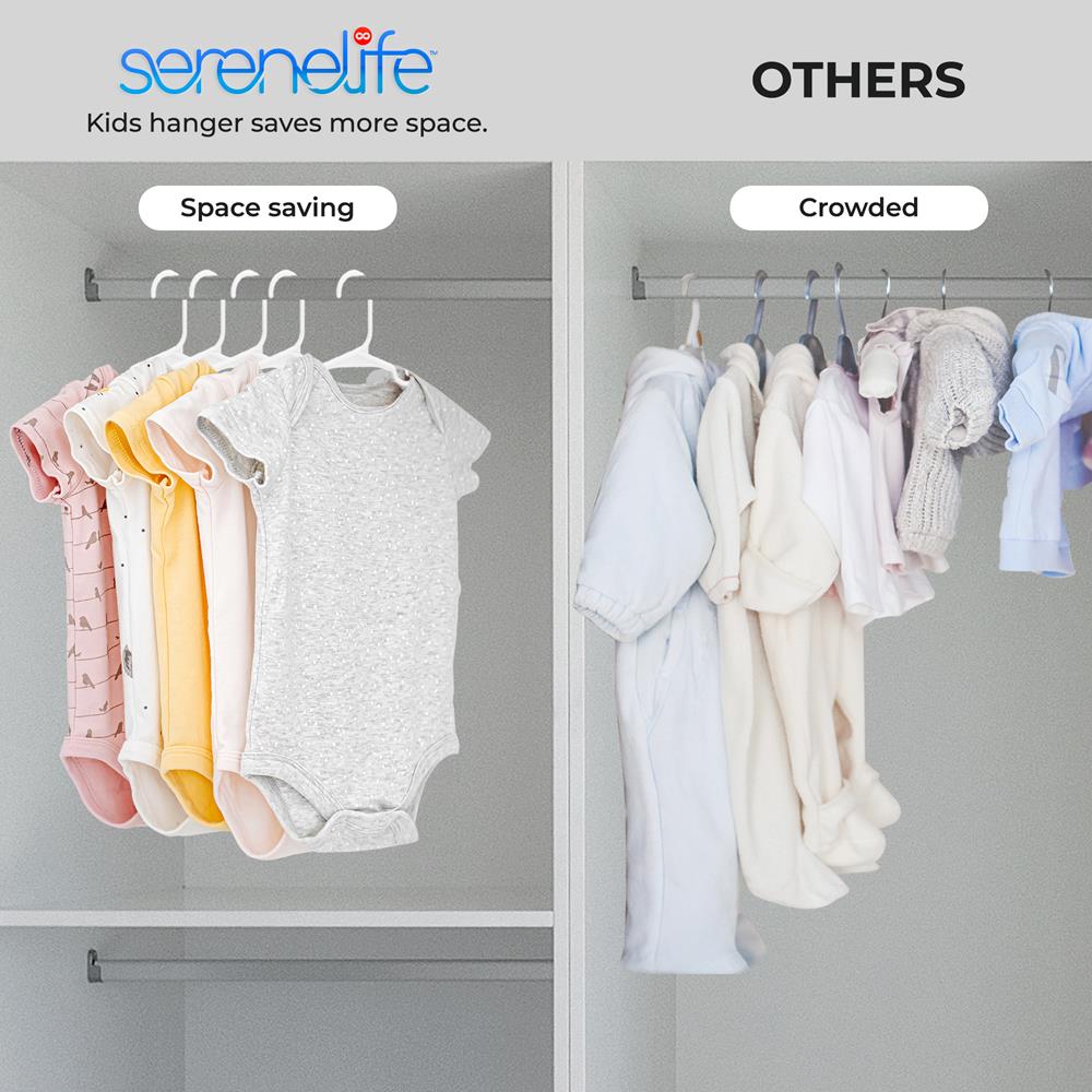 Serenelife Storage Kinder Kleiderbügel Weiß 40er Pack