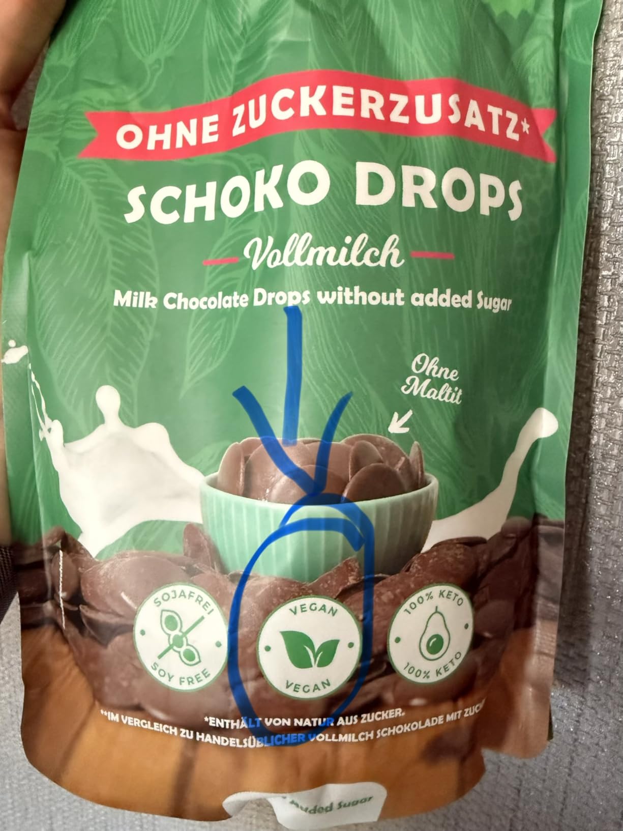 Simply Keto Schokodrops Vollmilch 200 g ohne Zuckerzusatz