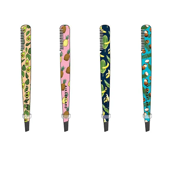 Kikkerland Tropical 2-in-1 Augenbrauenpinzette mit Kamm