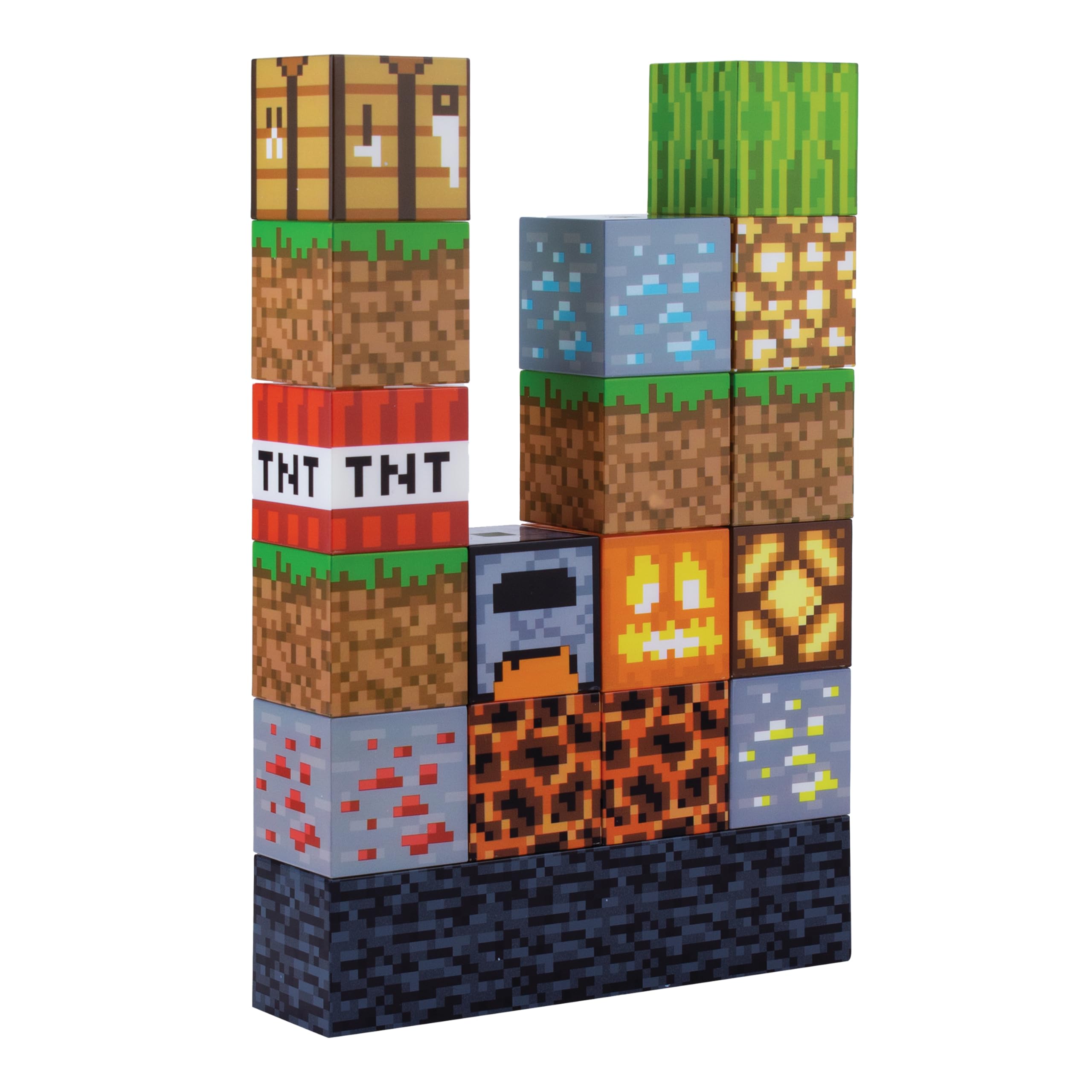 Paladone Lighting Minecraft Baulampe 16 Lichtblöcke Tischlampe