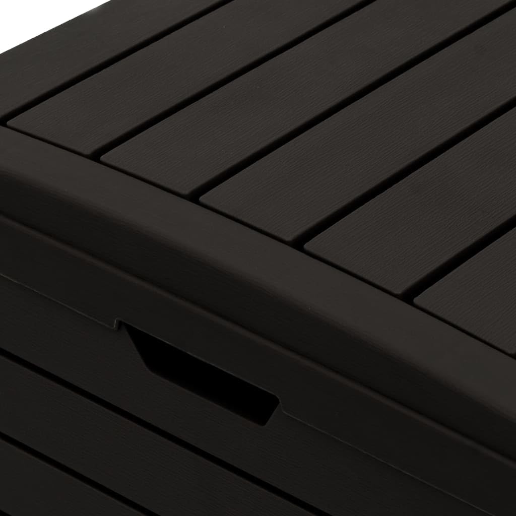 vidaXL Mülltonne Outdoor 230 L Polypropylen schwarz