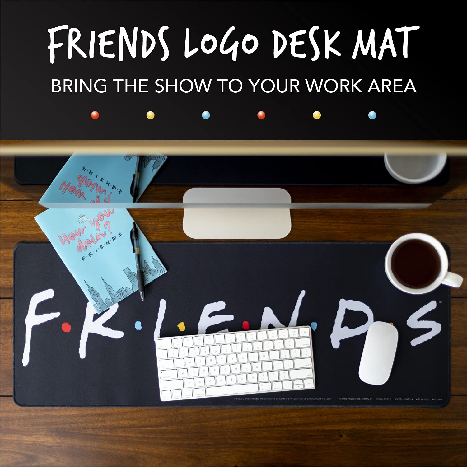 Paladone Homeware Friends Desk Mat Logo 30x80 cm
