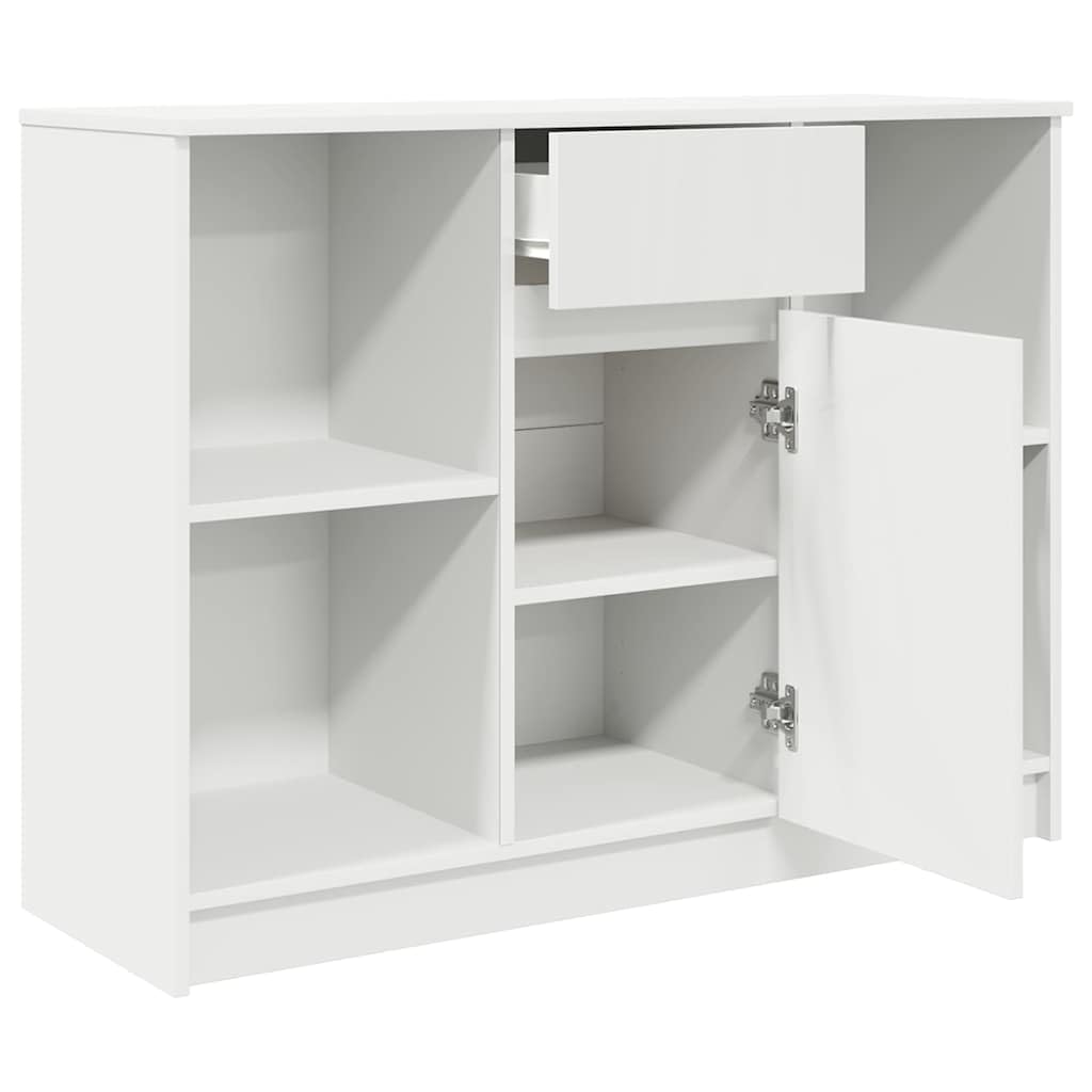 vidaXL Möbel Sideboard Weiß 101x35x76 cm mit Schublade