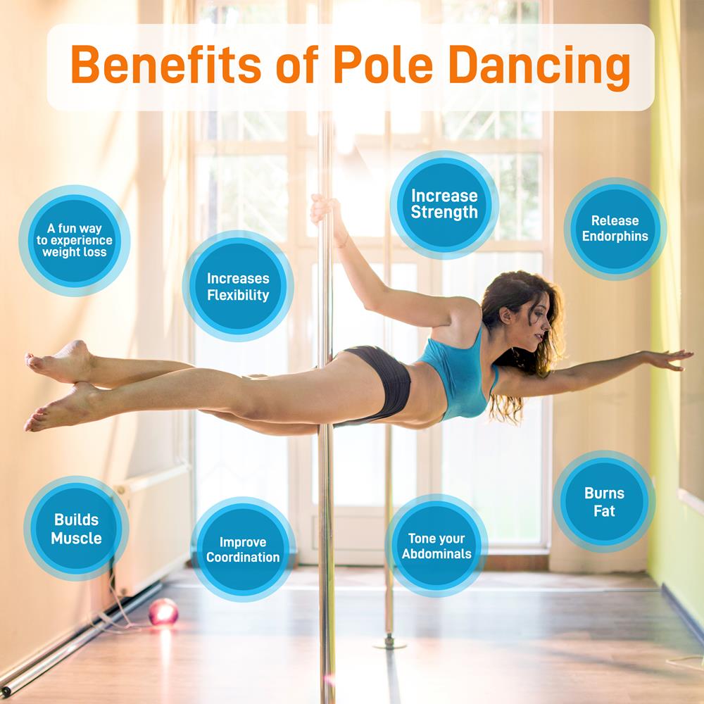 Serenelife Poledance Stange Stahl höhenverstellbar 500kg