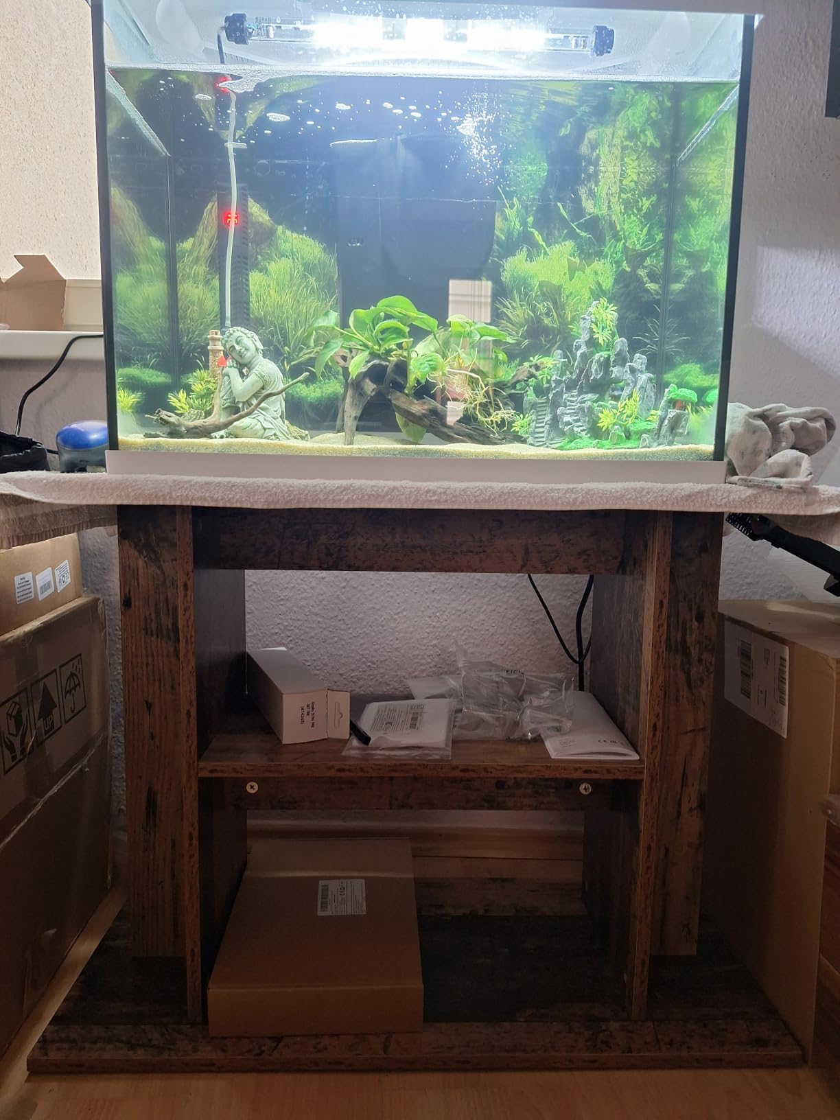 vidaXL Aquariumständer Weiß 60x30x60 cm Holzwerkstoff Unterschrank