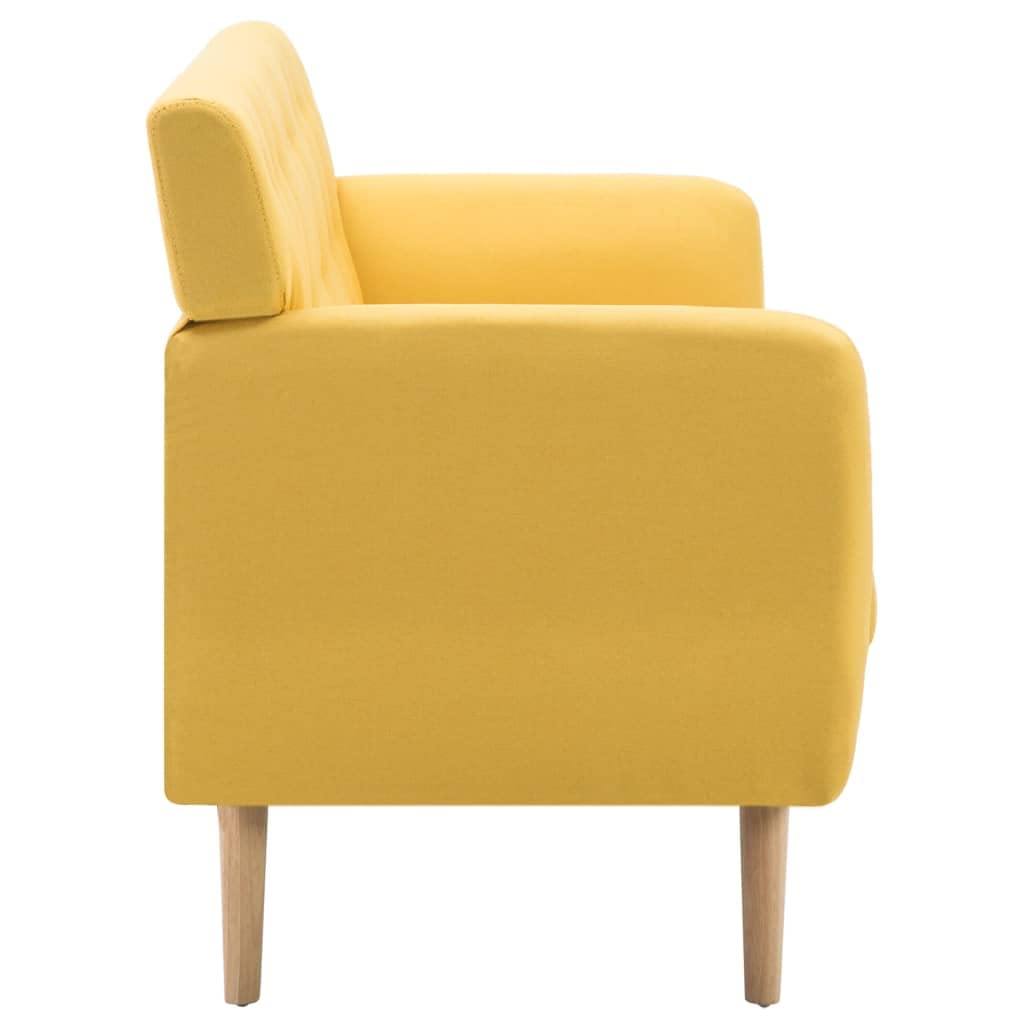 vidaXL Möbel 3-Sitzer-Sofa Stoff Gelb 172 cm