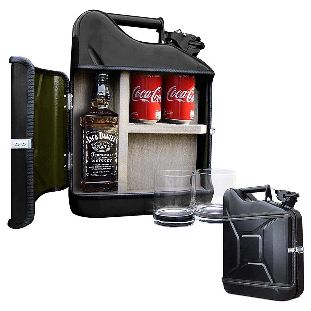 Mikamax Kanister Bar 10L Minibar Schwarz 2 Gläser