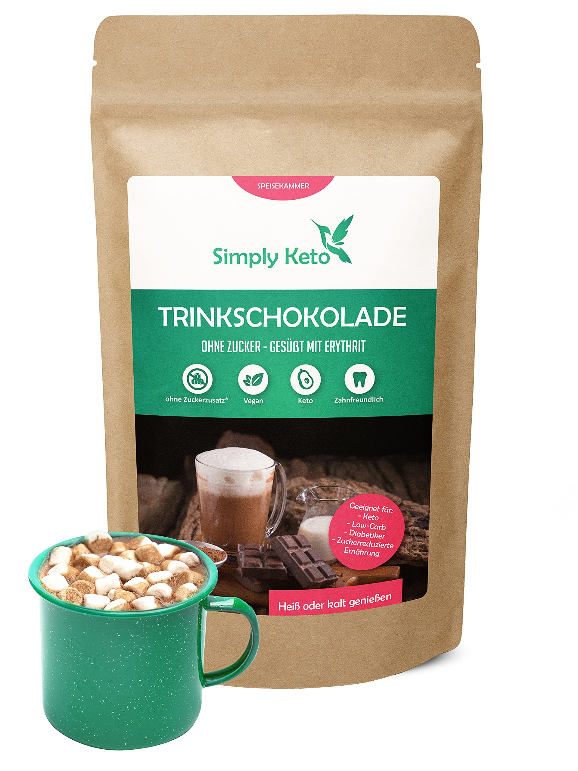 Keto Classic Trinkschokolade 700g zuckerfrei Low Carb