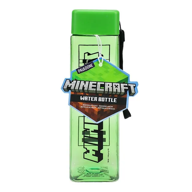 Paladone Minecraft Wasserflasche 500ml Quadratisch Kunststoff