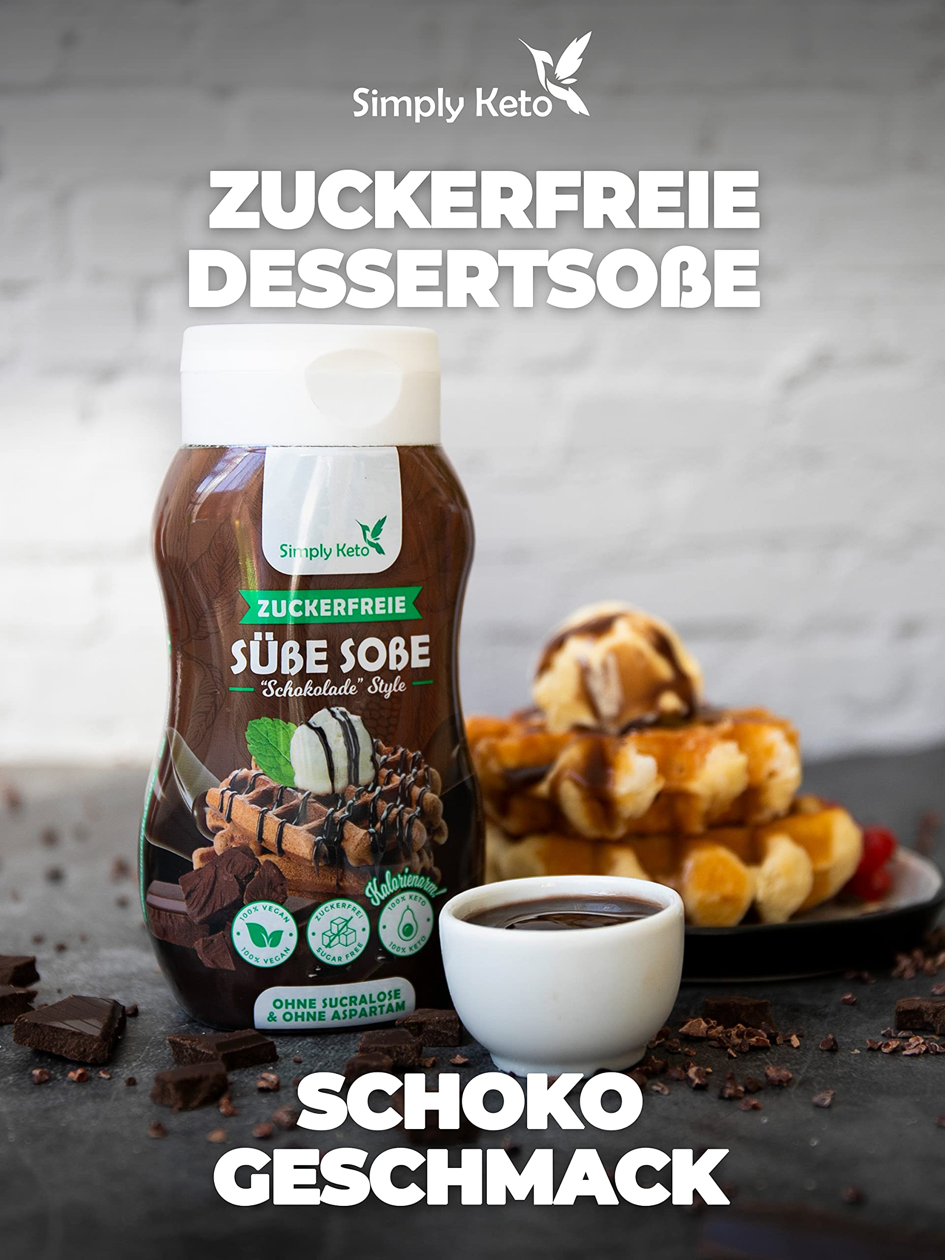 Simply Keto Dessert Sauce Schokolade zuckerfrei 350ml