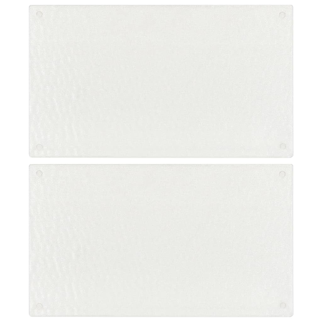 vidaXL Heim & Garten Schneidebrett Hartglas Transparent 2er-Set