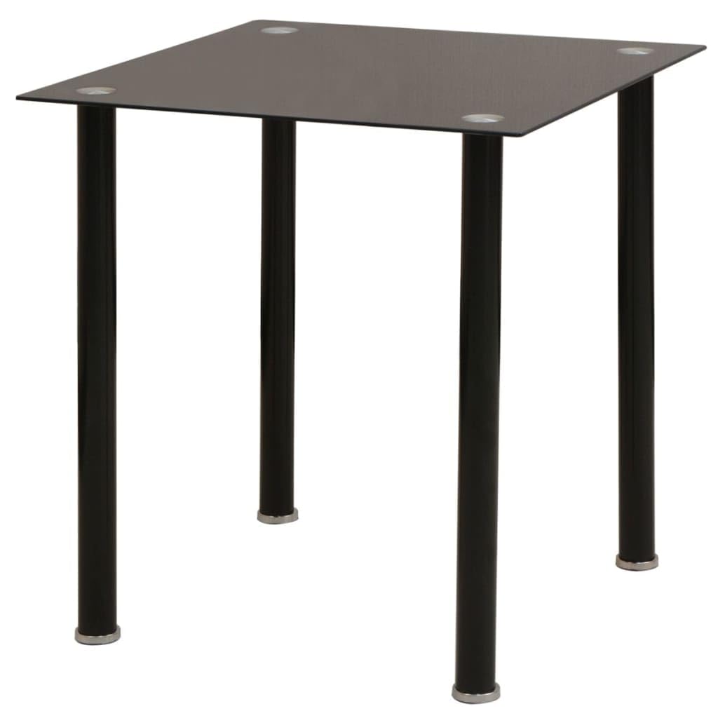 vidaXL Möbel Essgruppe 3-tlg Schwarz Glas 2 Personen
