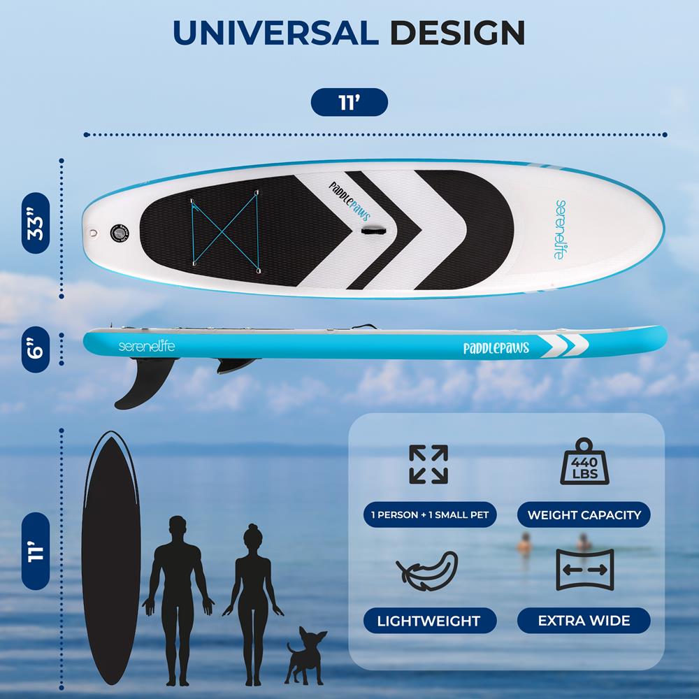 Serenelife SUP Knee Boards Stand Up Paddle 11" 200 kg Set