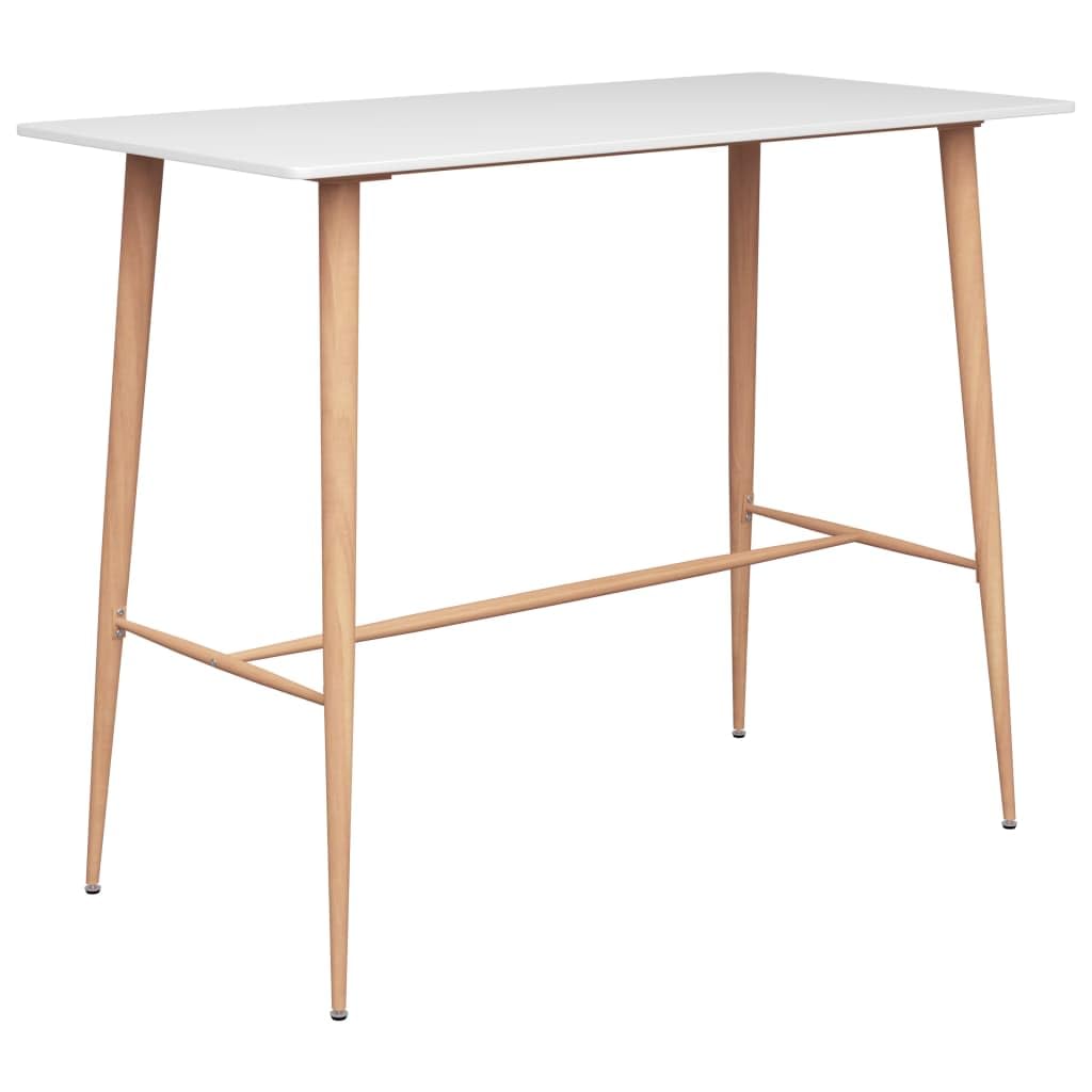 vidaXL Bartisch Bartresen Stehtisch Weiß 120x60x105cm MDF