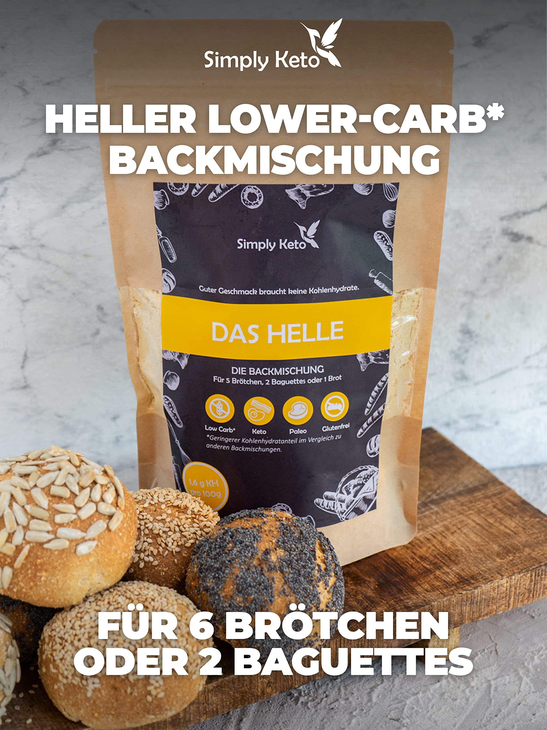 Simply Keto Die Helle Brot Backmischung 260 g Low Carb