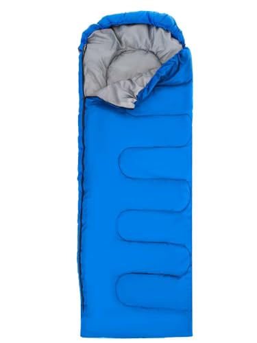 Intirilife Schlafsack Blau 200x70 cm Polyester 15-20 Grad mit Tasche