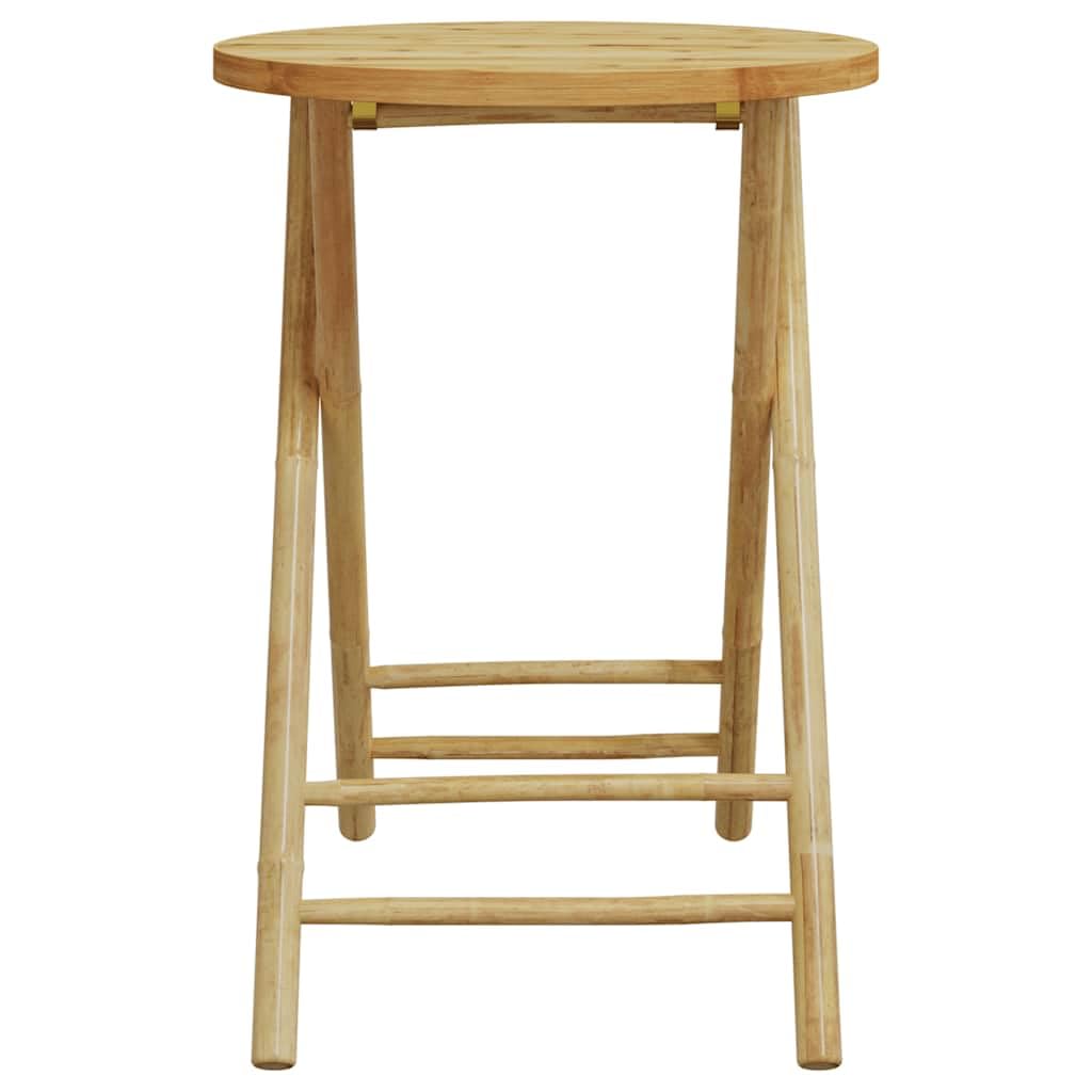 vidaXL Bistro-Set 3-TLG. Klappbar Bambus Gartenmöbel mit Kissen