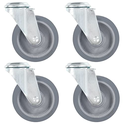 vidaXL Lenkrollen 100 mm Möbelrollen 8 Stück Schwerlast