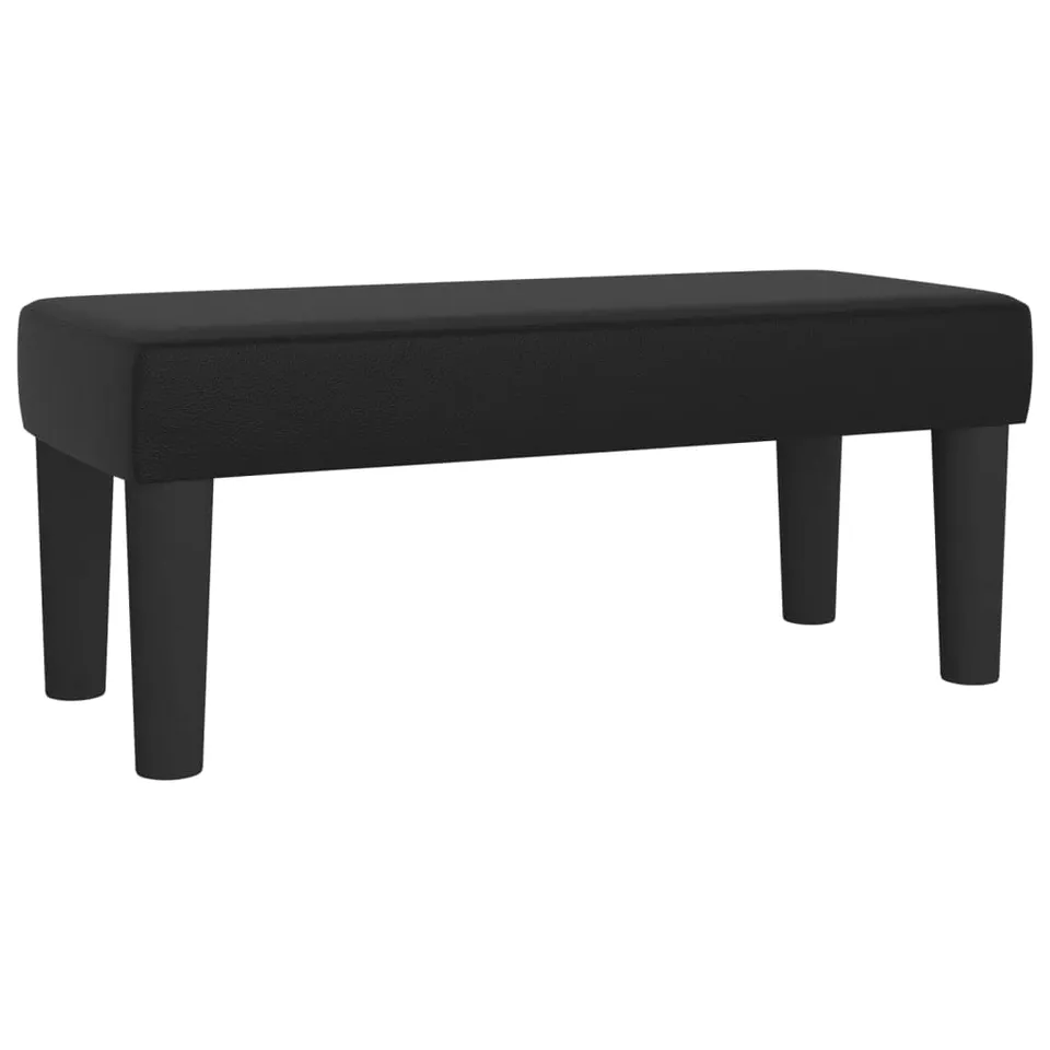 vidaXL Sitzbank Kunstleder schwarz 70x30x30 cm gepolstert