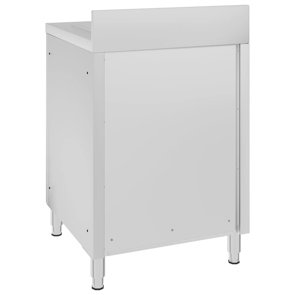 vidaXL Gastro Küchenschrank Edelstahl 60x60x96 Abtropffläche