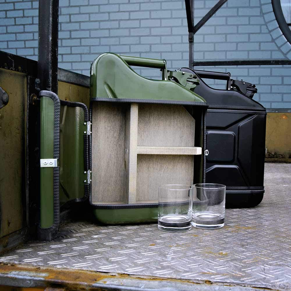 Mikamax Kanister Bar 10L Minibar Schwarz 2 Gläser