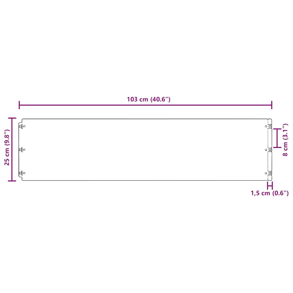 vidaXL Heim & Garten Rasenkanten 20 Stk 103x25 Stahl Rost
