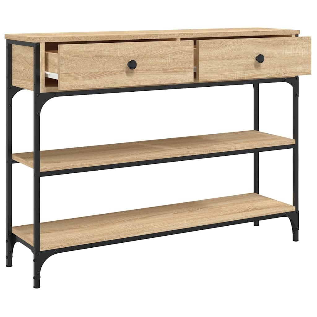 vidaXL Möbel Konsolentisch 100x25x75 cm Sonoma-Eiche Holz