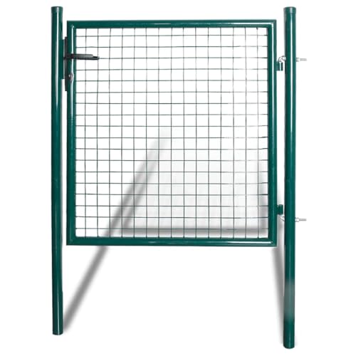 vidaXL Heim & Garten Gartentor Stahl 100x150 cm dunkelgrün