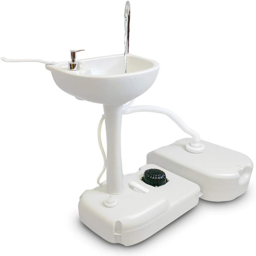 Serenelife Bathroom Waschbecken mobil 17 L mit Fußpumpe
