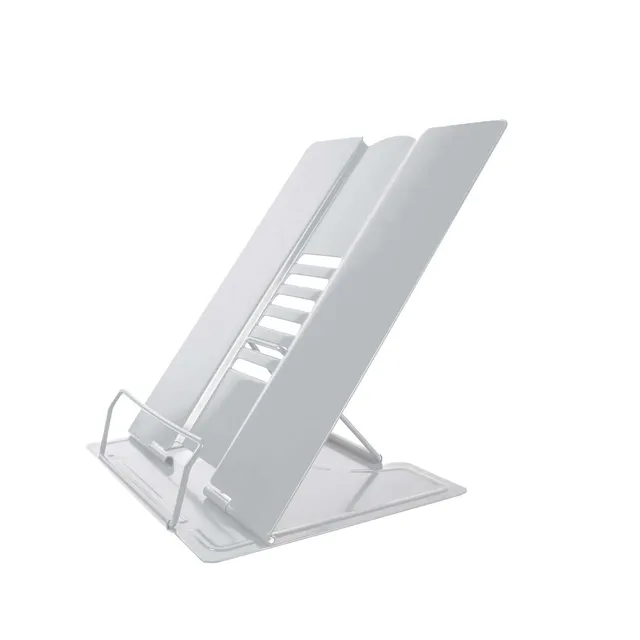 Intirilife Leseständer Metall Weiß 21 cm höhenverstellbar
