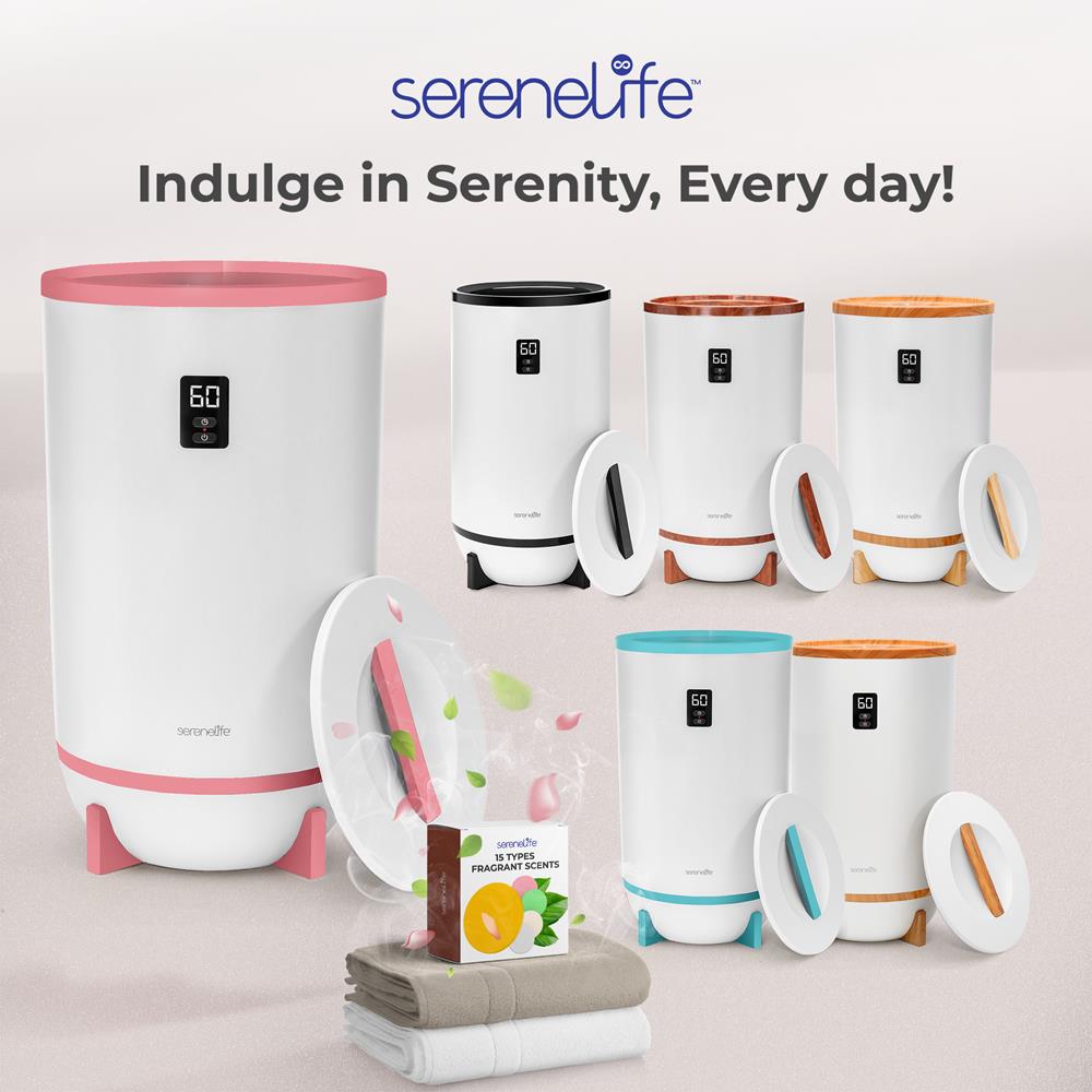 Serenelife Handtuchwärmer Pink Tuchwärmer 20L mit Timer