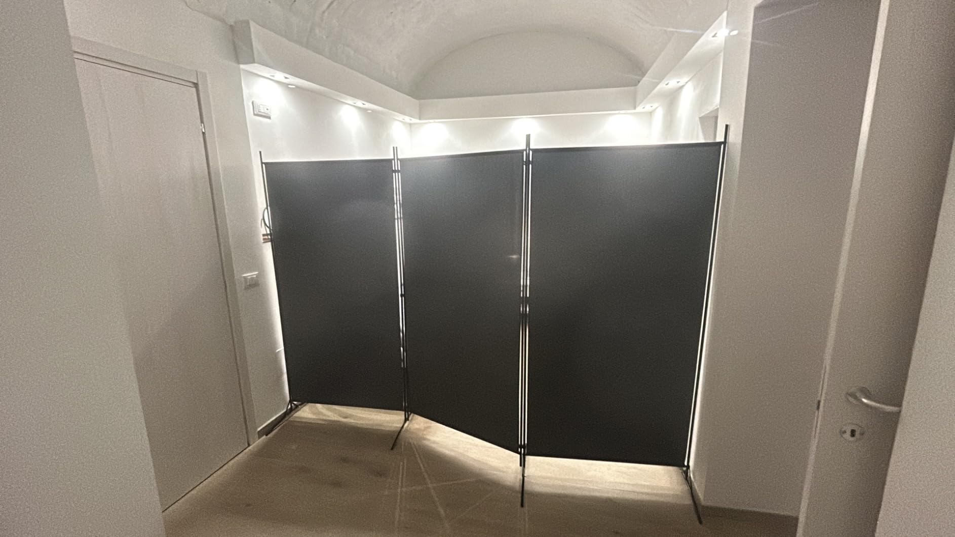 vidaXL Heim & Garten 260x180 Raumteiler Creme 3-teilig faltbar