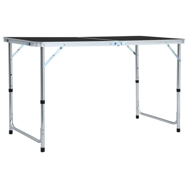 vidaXL Campingtisch klappbar 60x60 cm Koffertisch grau höhenverstellbar